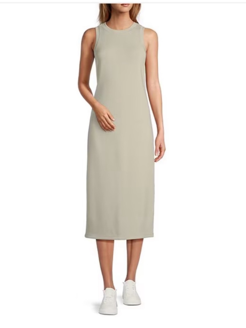 NWT Antonio Melani Active Crew Neck Sleeveless Midi Sweater Dress
